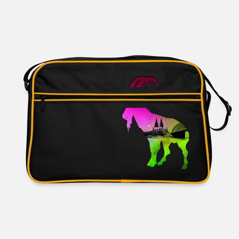 Geissbock Hennes Köln - Retro Tasche - Schwarz/Gold
