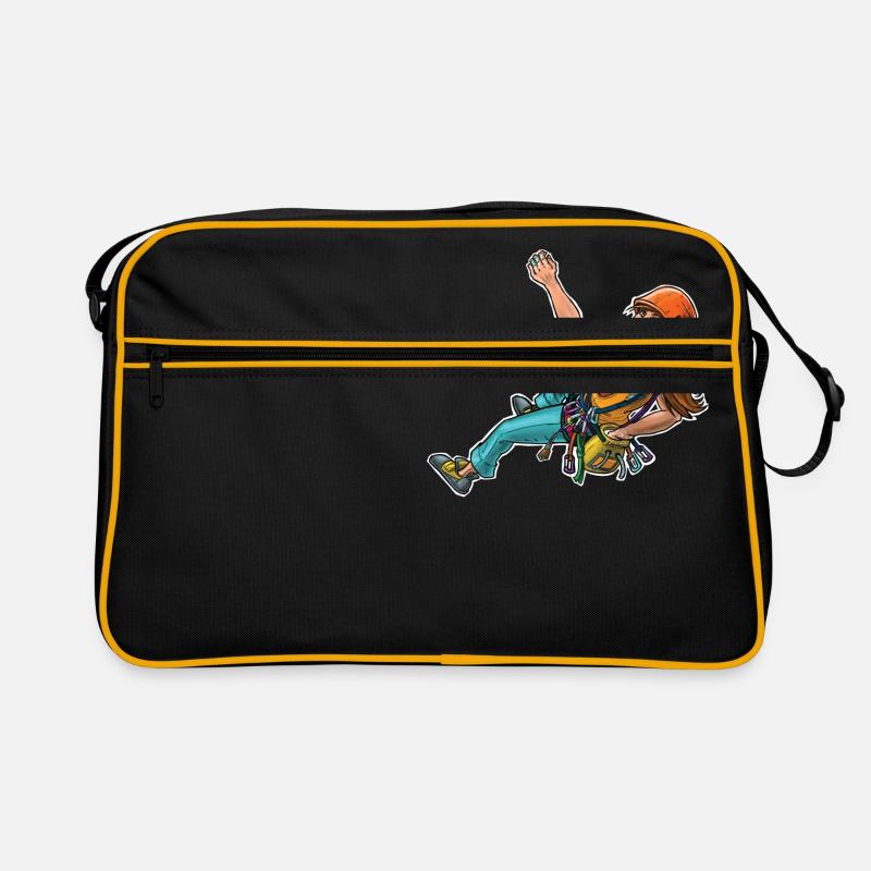 Weiblicher Kletterer (Weiblicher Sportkletterer) 2 Retro Tasche