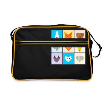 animals - Retro Bag - black/gold - Front
