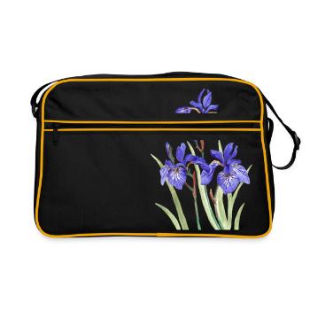 Lila Iris - Retro Tasche - Schwarz/Gold - Vorne