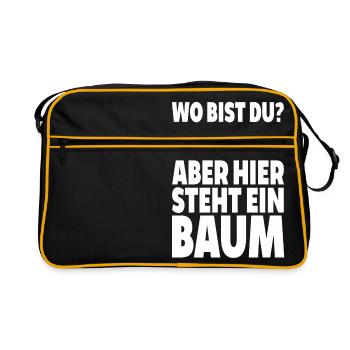 Where are you? No idea here is tree saying lus - Retro Bag - black/gold - Front