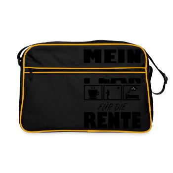 Ornithology Bird Watching - Pensioner Saying - Retro Bag - black/gold - Front