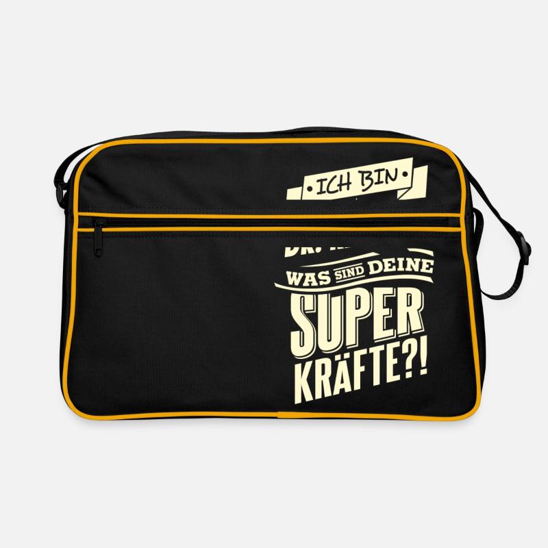 Superkräfte ich bin DR RER NAT - RAHMENLOS Retro Tasche