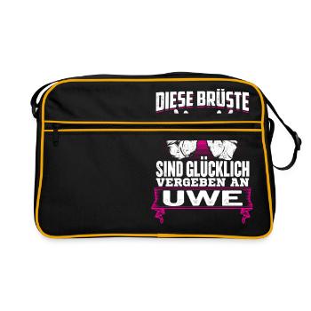UWE - Brüste - Retro Tasche - Schwarz/Gold - Vorne