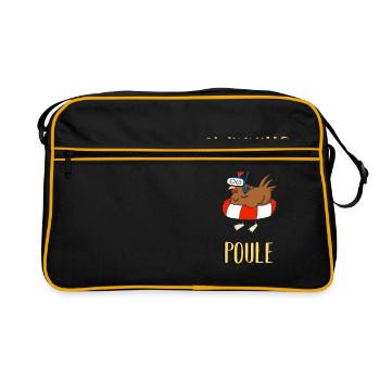 MRTRAB POULE - Retro Bag - black/gold - Front