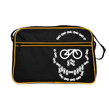 Bike Biker Biking - Retro Tasche - Schwarz/Gold - Vorne