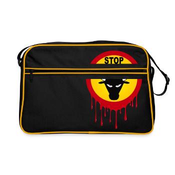 corrida stop design 01 - Sac Retro - noir/or - Devant