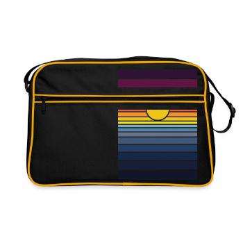 le coucher du soleil - Sac Retro - noir/or - Devant