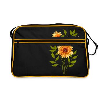 fleurs - Sac Retro - noir/or - Devant