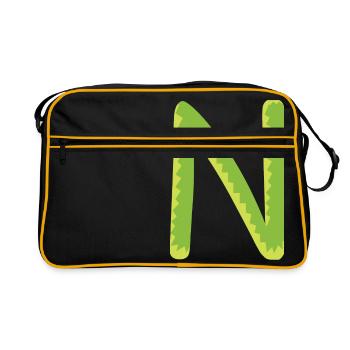 Letter N - Retro Bag - black/gold - Front