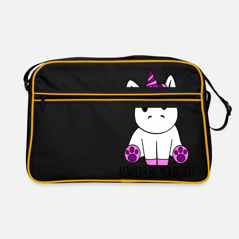 Einhorn "Always be yourself" Retro Tasche
