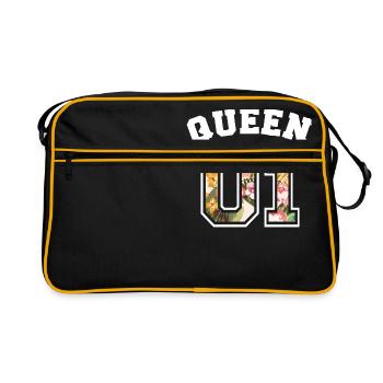 queen 01 - Retro Tasche - Schwarz/Gold - Vorne