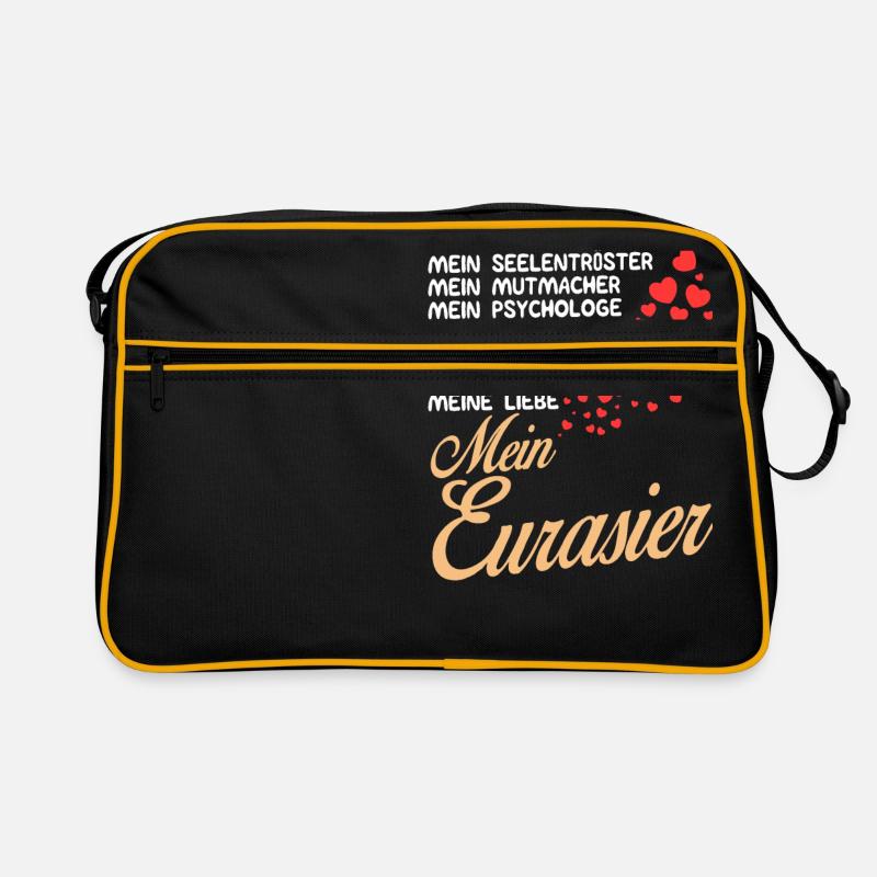 Eurasier - Mein - Retro Tasche - Schwarz/Gold