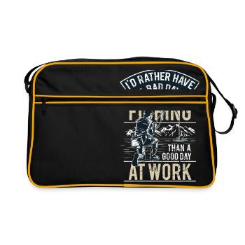 FISHING - Funny Angler Shirt Father's Day Gift - Retro Bag - black/gold - Front