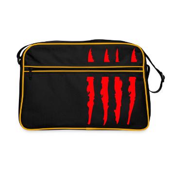 senyera red "claws" - Retro Bag - black/gold - Front