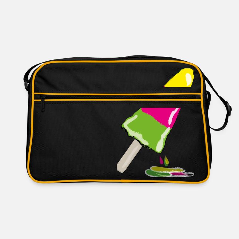 Glace sur la tige - Sac Retro - noir/or