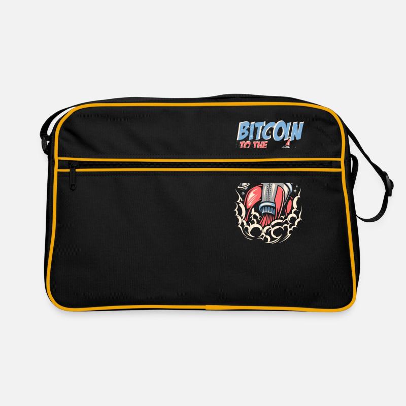 Bitcoin to the Moon Retro Tasche