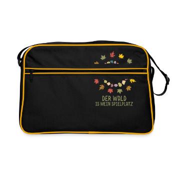 Waldkinder - The forest is my playground - Retro Bag - black/gold - Front