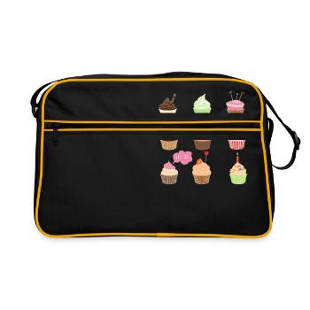 Cupcake - Retro Bag - black/gold - Front