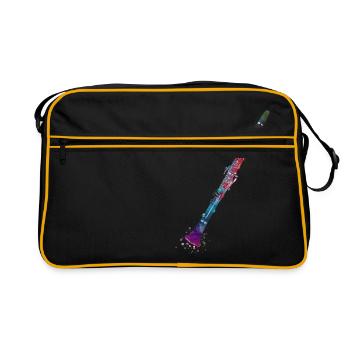 clarinette #clarinette #musique - Sac Retro - noir/or - Devant