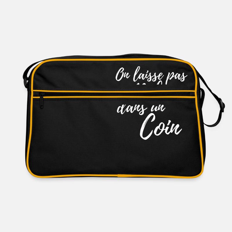 On laisse pas bébé dans un coin - Sac Retro - noir/or