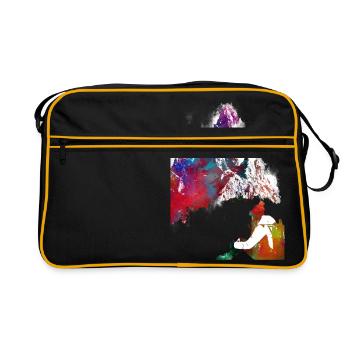 alpiniste art sportif d’escalade #mountaineer #climb - Sac Retro - noir/or - Devant