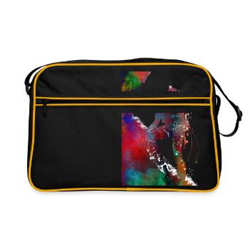 Alpiniste Escalade Sport Art #mountaineer #climb - Sac Retro - noir/or - Devant
