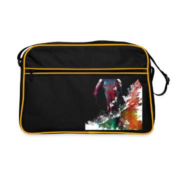 Alpiniste Escalade Sport Art #mountaineer #climb - Sac Retro - noir/or - Devant