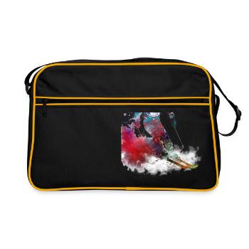 Art sportif de ski #ski #sport - Sac Retro - noir/or - Devant