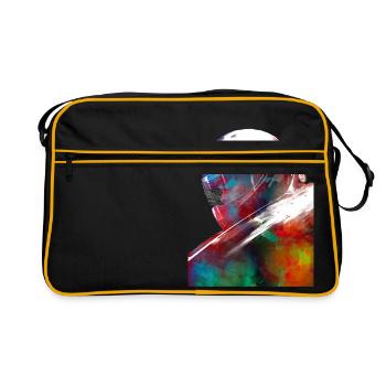 Bobsleigh sport art #bobsleigh - Sac Retro - noir/or - Devant