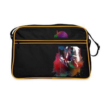 Billardspieler #snooker - Retro Tasche - Schwarz/Gold - Vorne