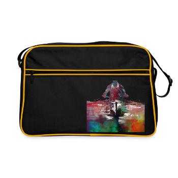 Cycling sport sport #rower - Retro Bag - black/gold - Front