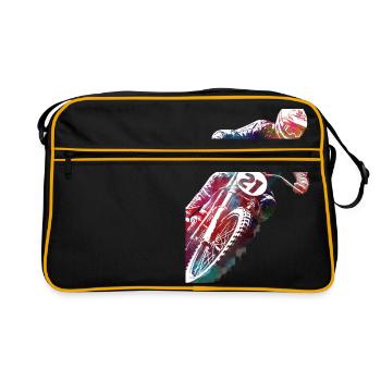 Motor racing #motor #sport - Retro Bag - black/gold - Front