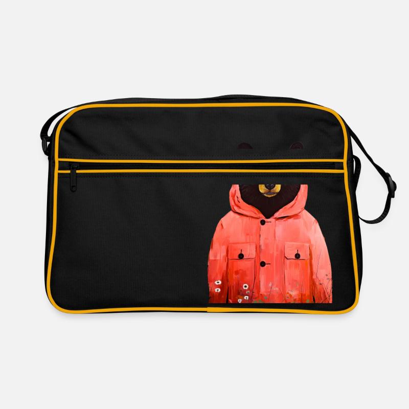 Bärentierkunst #bear Retro Tasche