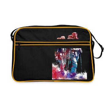 Mountaineer sport art #sport - Retro Bag - black/gold - Front