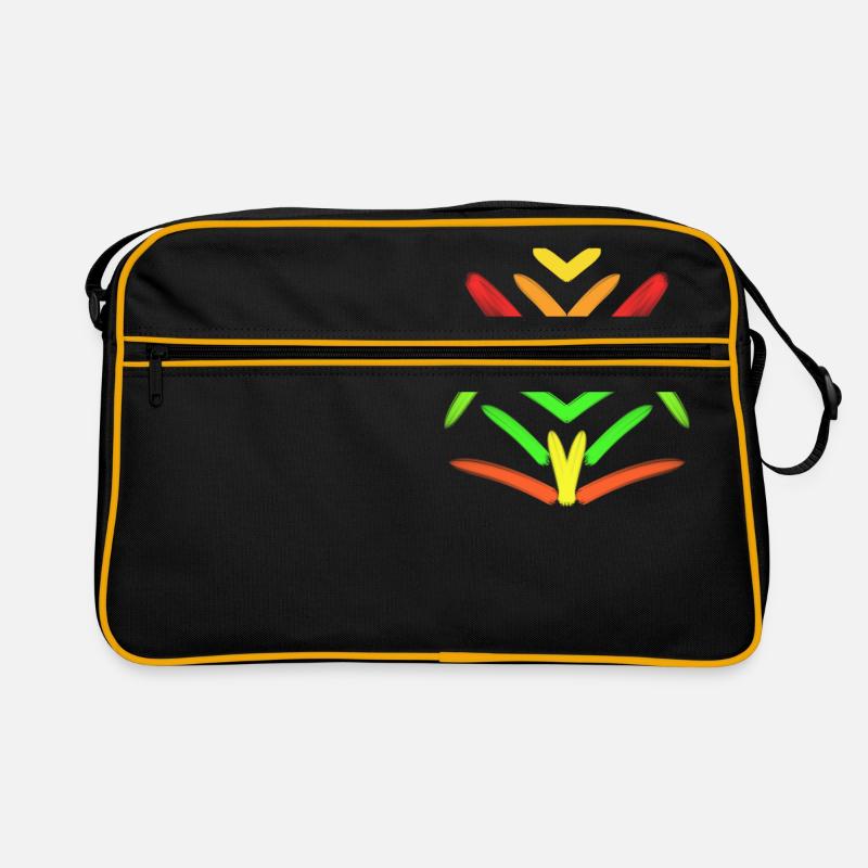 Abstract art with lines in patterns Retro Bag