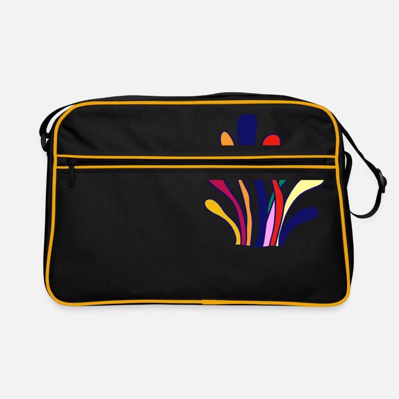 Eight linear patterns with different colors Retro Bag