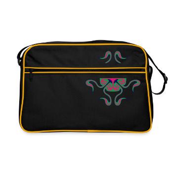 Art abstrait avec différentes couleurs - Sac Retro - noir/or - Devant