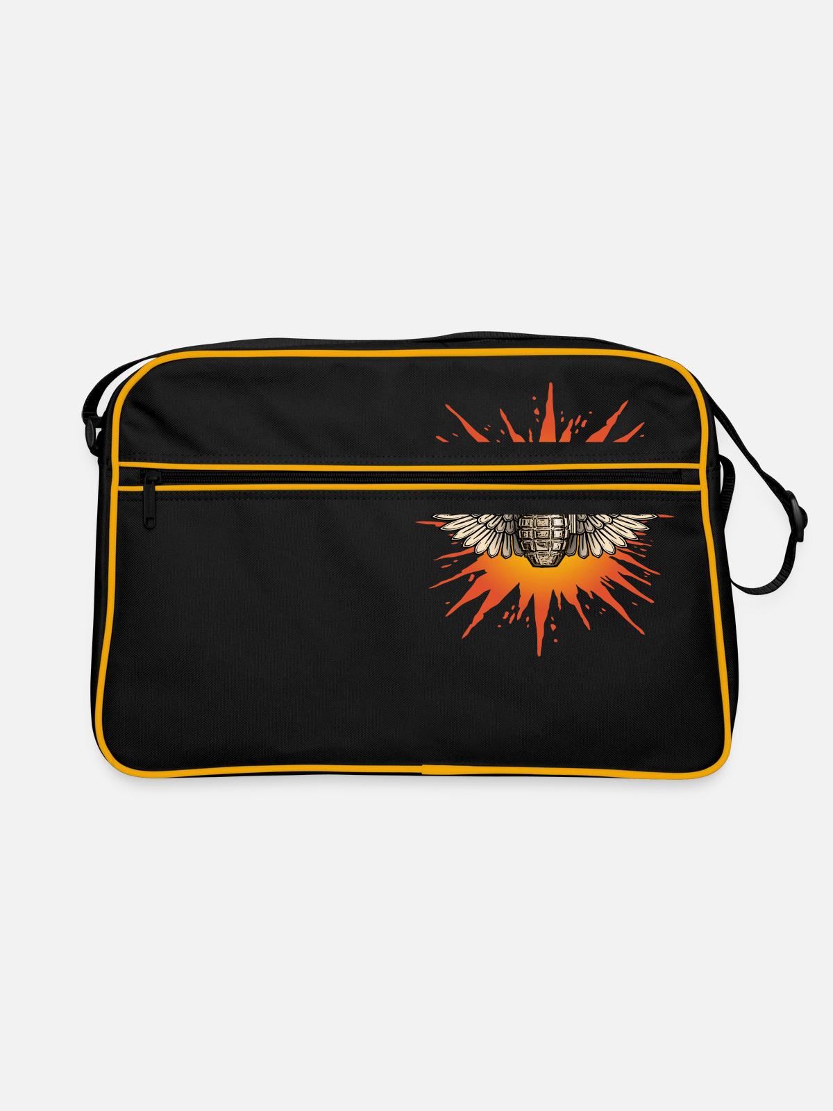 grenade - Retro Bag - black/gold - Front