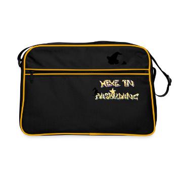 Hexe in Ausbildung - Retro Tasche - Schwarz/Gold - Vorne