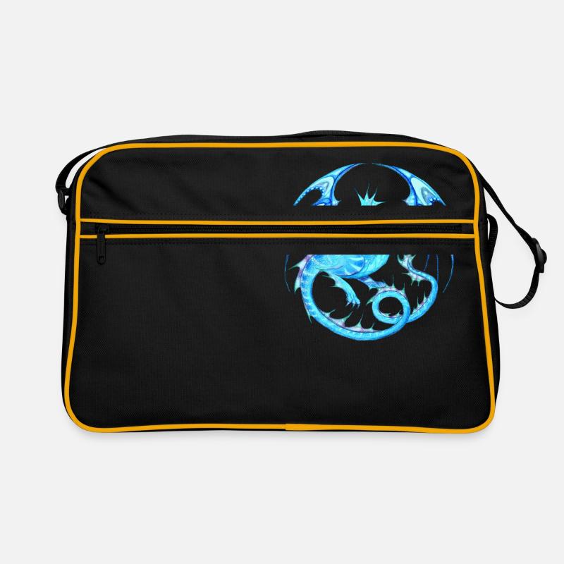 Drachenmandala_Eisdrache Retro Tasche