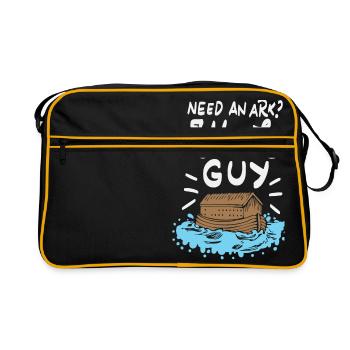 Besoin d'une arche I Noah Guy Wordplay Religion Pun cadeau - Sac Retro - noir/or - Devant