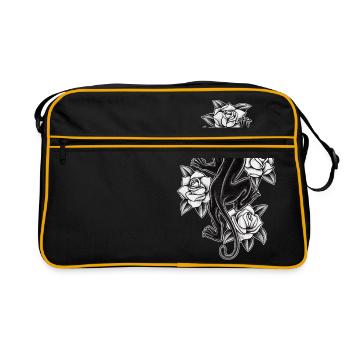 TATOUAGE PANTHÈRE NOIRE - Sac Retro - noir/or - Devant
