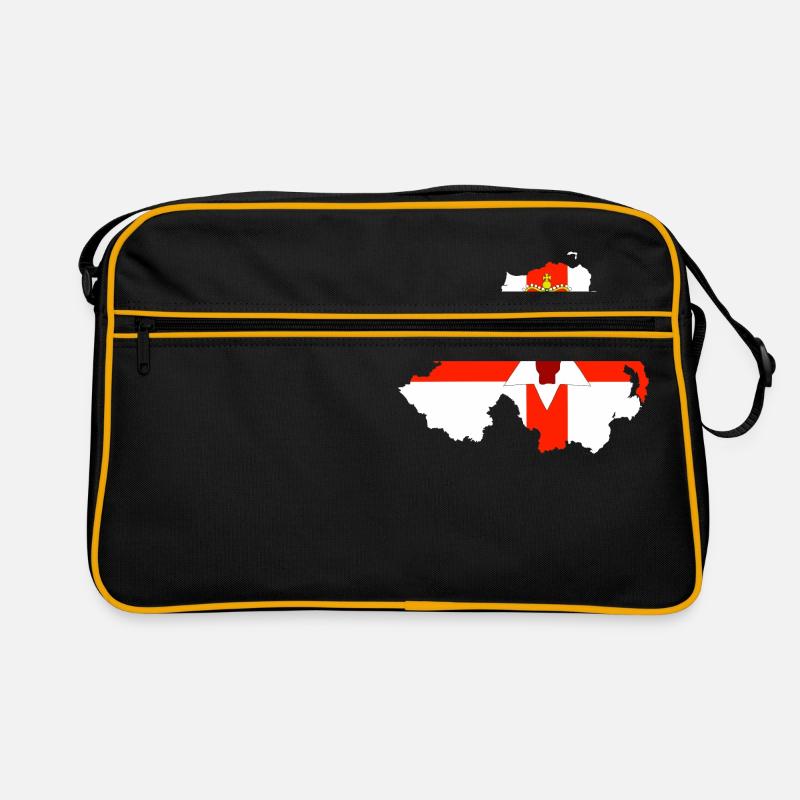 Drapeau d'Irlande du Nord et carte d'Irlande du Nord Sac Retro