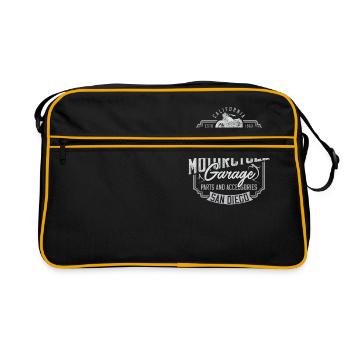 Idée cadeau Californie moto vintage - Sac Retro - noir/or - Devant