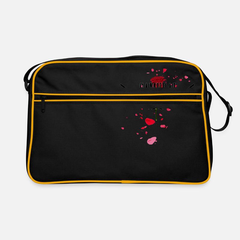 samurai warrior swords flower motif Retro Bag
