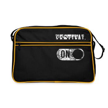 FESTIVAL MODE ON - Retro Bag - black/gold - Front