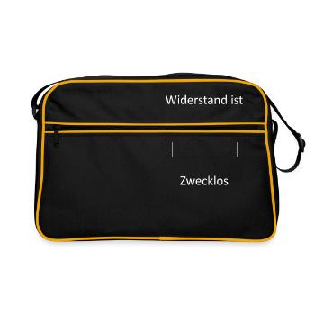 Resistance is futile - Retro Bag - black/gold - Front