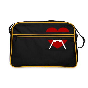Ruhr. Ruhr. Homeland. Headframe. Coal. - Retro Bag - black/gold - Front