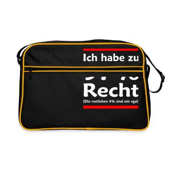 97 % Recht - Version Rot-optimal für schwarz. - Retro Tasche - Schwarz/Gold - Vorne